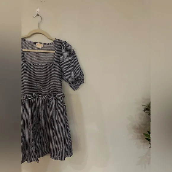 Nation LTD Striped Puff Sleeve Minidress - Size XS - Picture 4 of 7